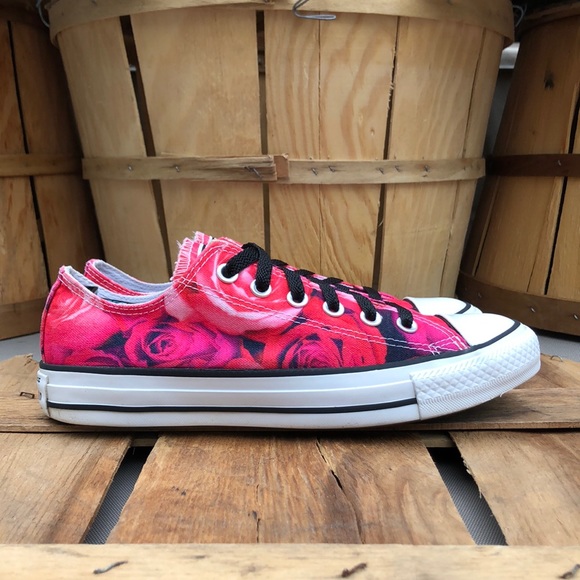 Converse Roses All Star Low Top Canvas Sneakers - Picture 1 of 8